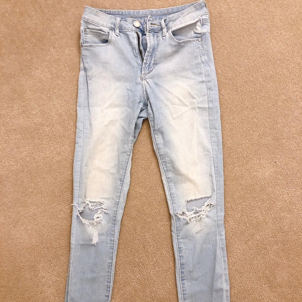 Articles of Society ripped light wash jeans